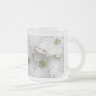 Eastern Dogwood Blossoms - Cornus florida Frosted Glass Coffee Mug