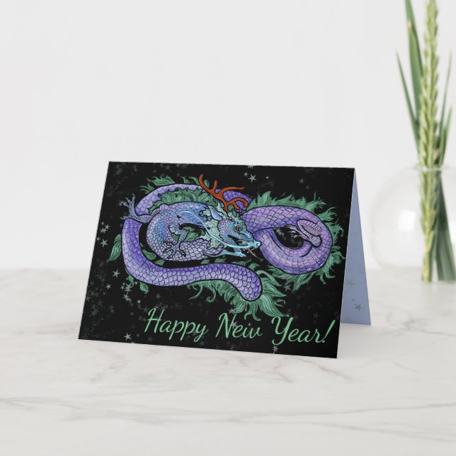 Eastern Dragon Eternity Holiday Card (Front)