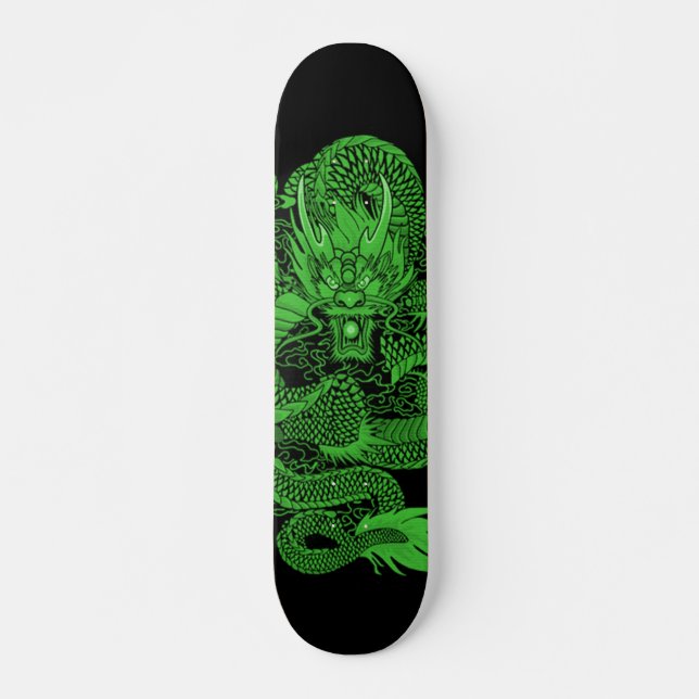 Eastern Emerald Dragon Element Custom Pro Board Skateboard (Front)