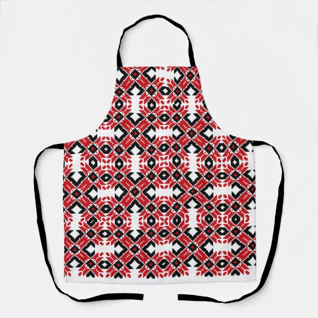 Eastern Europe Pattern, Traditional Folk, Folklore Apron (Front)