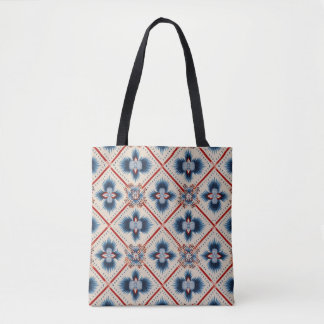 Eastern Folk Diamond Pattern Tote Bag