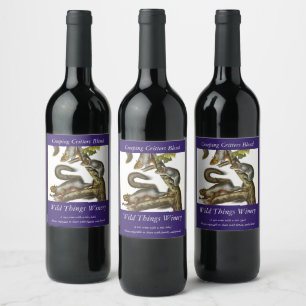 Eastern Grey Squirrel (Migratory Squirrel) Audubon Wine Label