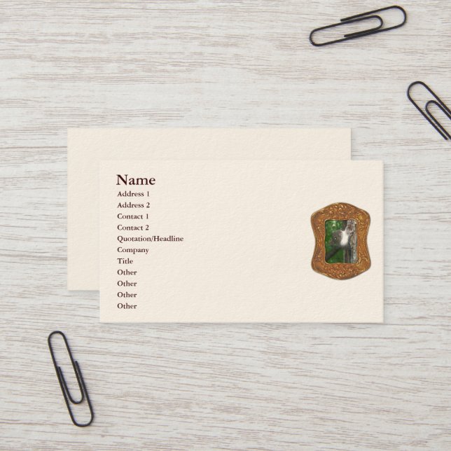 Eastern Grey Squirrel (Sciurus carolinensis) Items Business Card (Front/Back In Situ)