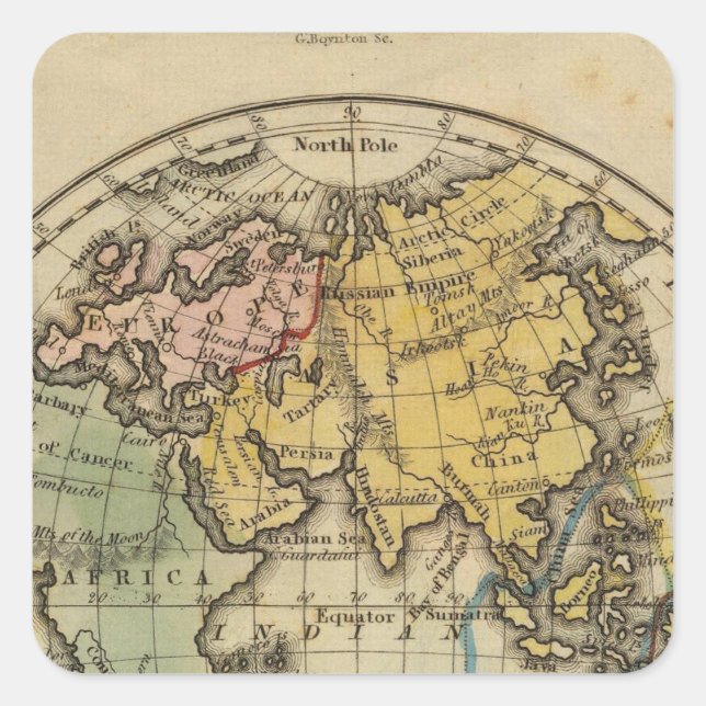 Eastern Hemisphere 11 Square Sticker (Front)