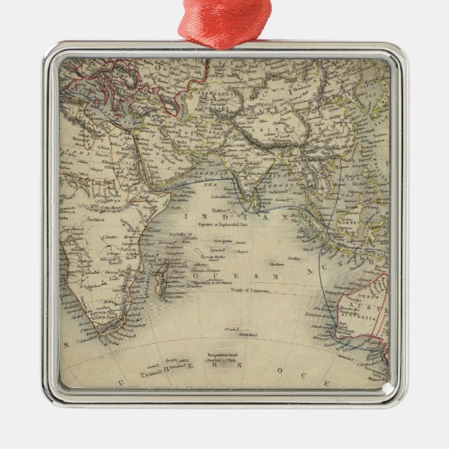 Eastern Hemisphere 4 Metal Tree Decoration (Front)