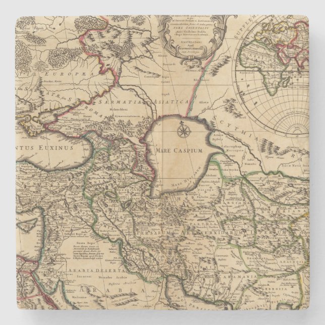 Eastern Hemisphere and Rome Stone Coaster (Front)