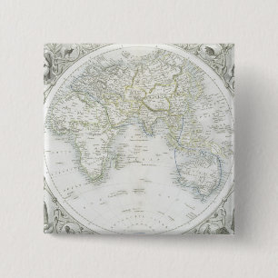 Eastern Hemisphere, from a Series of World Maps pu 15 Cm Square Badge