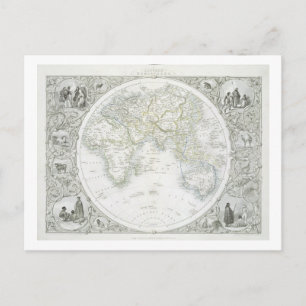 Eastern Hemisphere, from a Series of World Maps pu Postcard