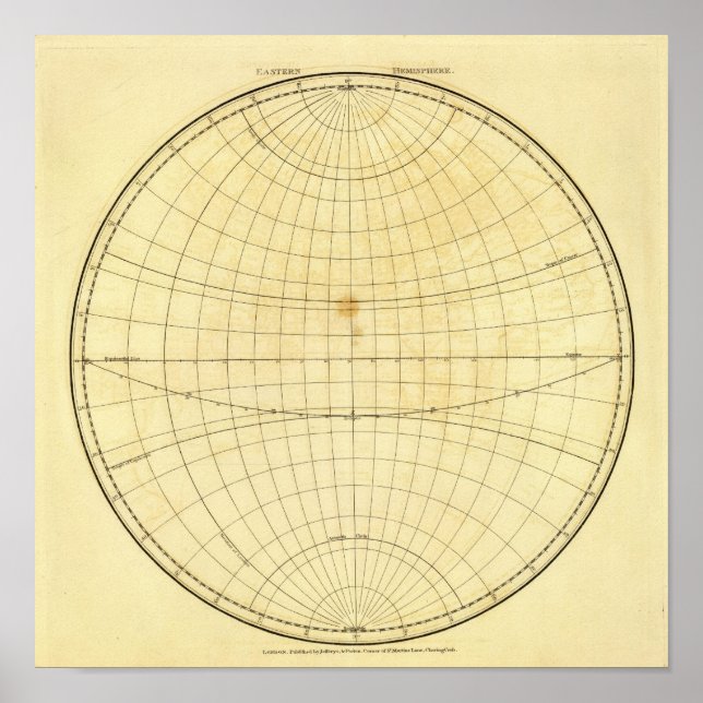 Eastern Hemisphere Outline Poster (Front)