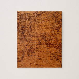 Eastern Hemisphere Vintage Historic Antique Map Jigsaw Puzzle