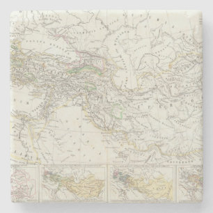 Eastern Hemisphere World Map Stone Coaster