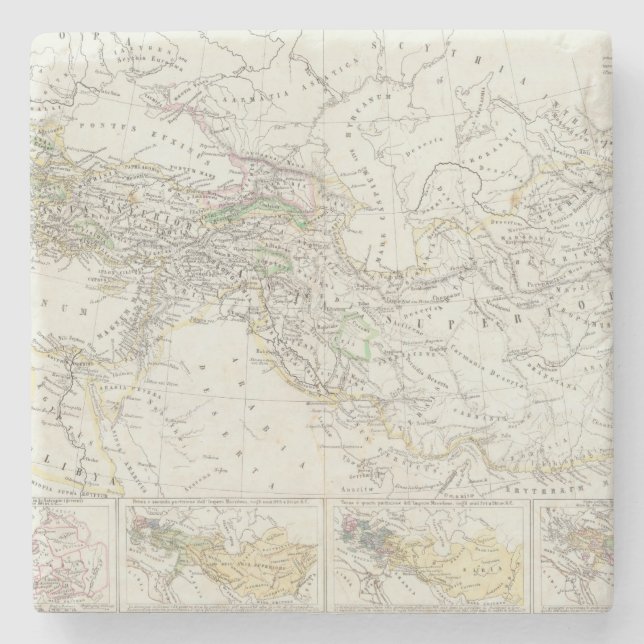 Eastern Hemisphere World Map Stone Coaster (Front)