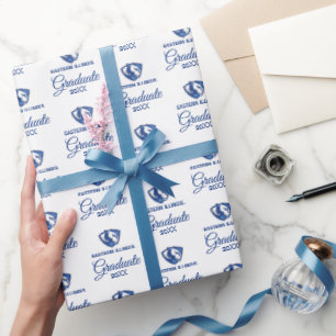 Eastern Illinois Panthers Head and Wordmark Logo Wrapping Paper