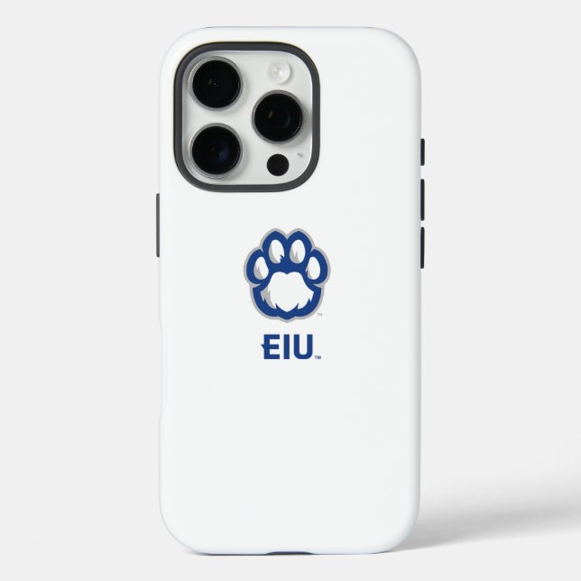Eastern Illinois Panthers Paw Print & EIU Case-Mate iPhone Case (Back)