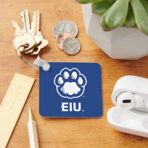 Eastern Illinois Panthers Paw Print & EIU Key Ring
