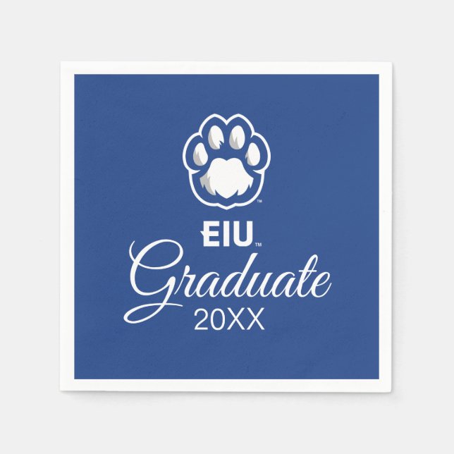 Eastern Illinois Panthers Paw Print & EIU Napkin (Front)