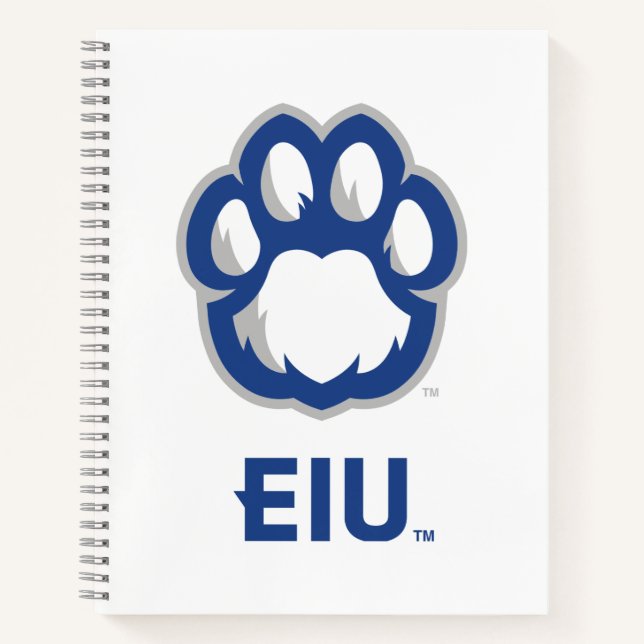 Eastern Illinois Panthers Paw Print & EIU Notebook (Front)