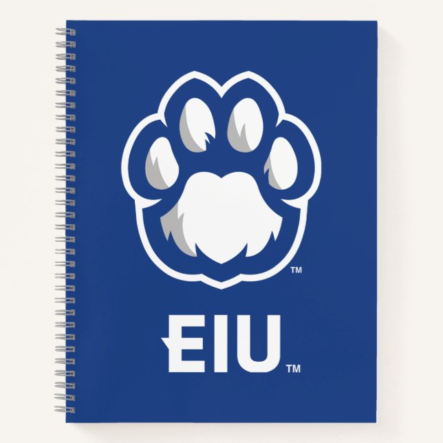Eastern Illinois Panthers Paw Print & EIU Notebook (Front)