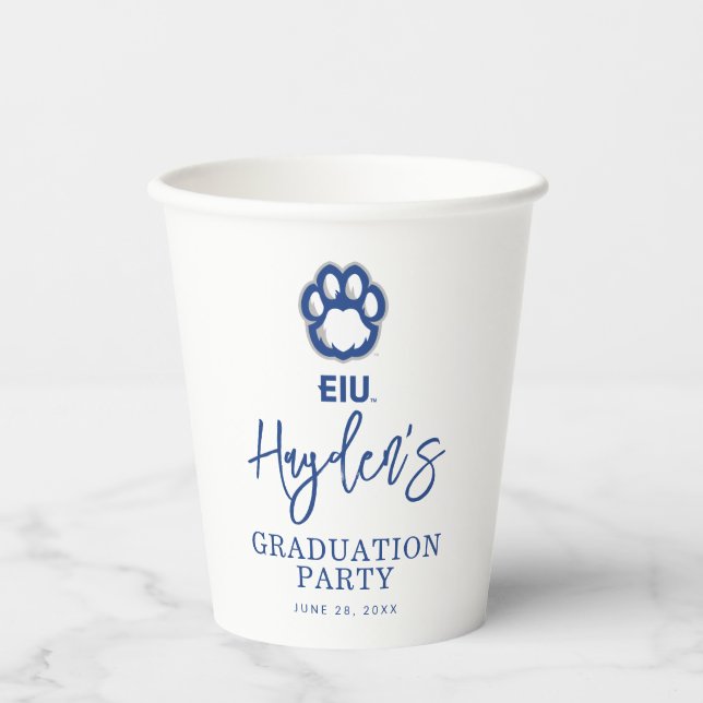 Eastern Illinois Panthers Paw Print & EIU Paper Cups (Front)