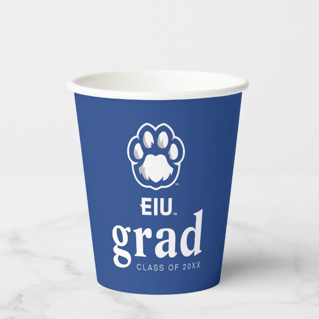 Eastern Illinois Panthers Paw Print & EIU Paper Cups (Front)