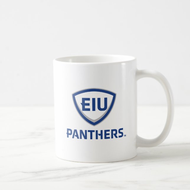 Eastern Illinois Panthers Shield & Wordmark Logo Coffee Mug (Right)