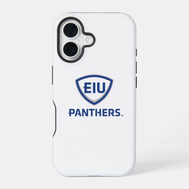 Eastern Illinois Panthers Shield & Wordmark Logo iPhone 16 Case (Back)
