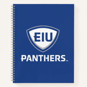 Eastern Illinois Panthers Shield & Wordmark Logo Notebook