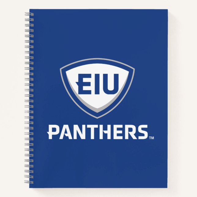 Eastern Illinois Panthers Shield & Wordmark Logo Notebook (Front)