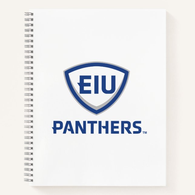 Eastern Illinois Panthers Shield & Wordmark Logo Notebook (Front)