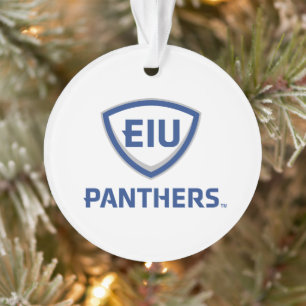 Eastern Illinois Panthers Shield & Wordmark Logo Ornament