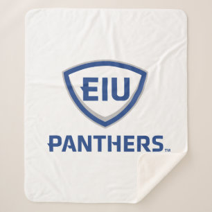 Eastern Illinois Panthers Shield & Wordmark Logo Sherpa Blanket