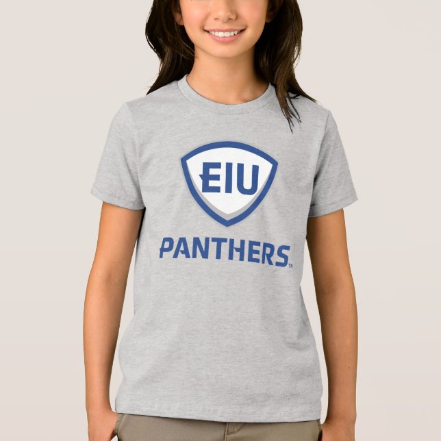 Eastern Illinois Panthers Shield & Wordmark Logo Tri-Blend Shirt (Front)