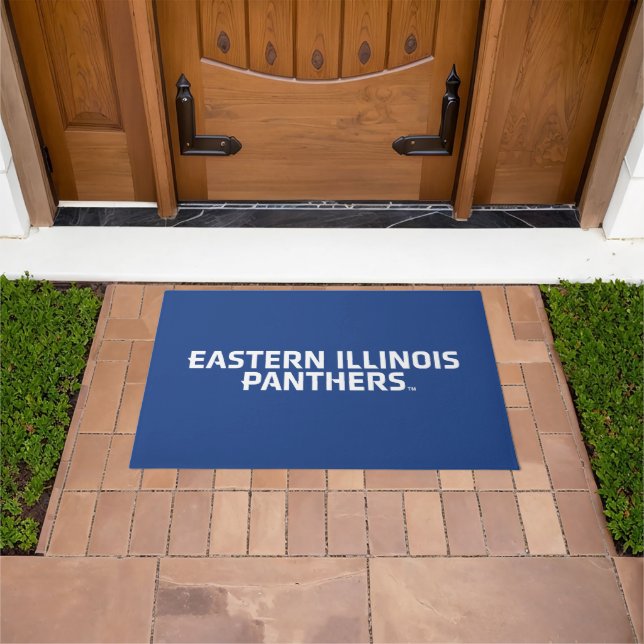 Eastern Illinois Panthers Text Logo Doormat (Outdoor)