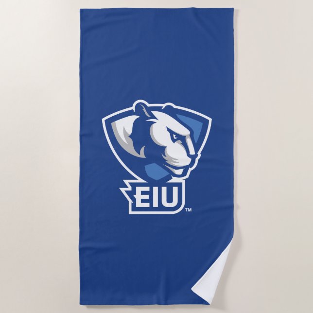 Eastern Illinois University Panthers Logo Beach Towel (Front)