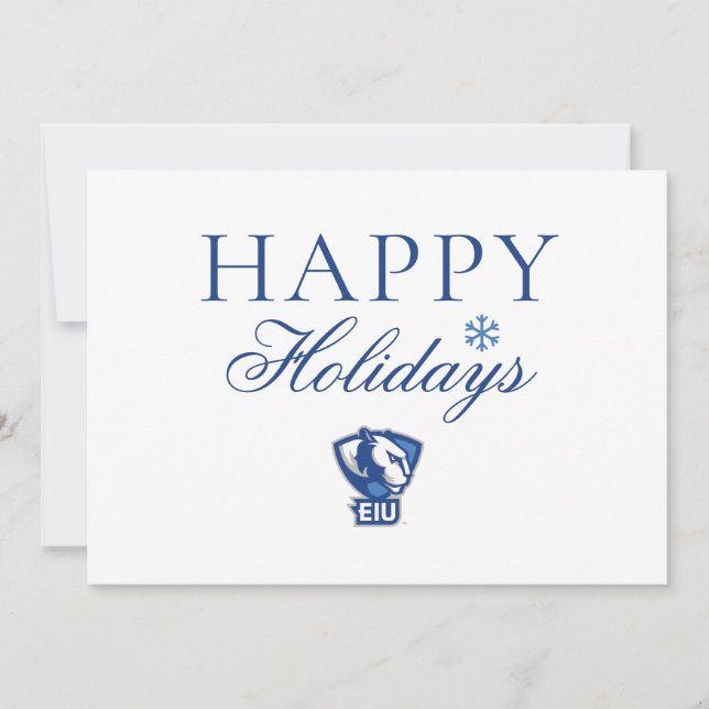 Eastern Illinois University Panthers Logo Holiday Card (Front)
