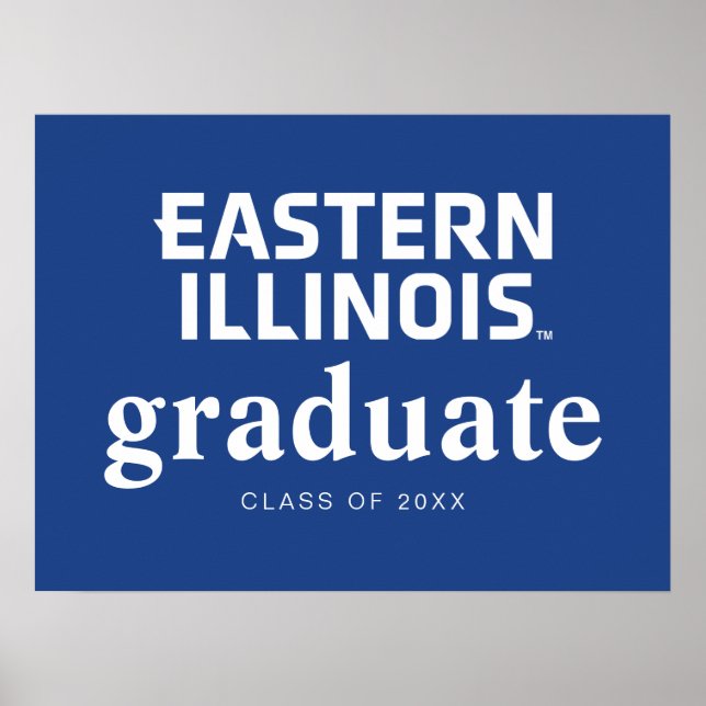 Eastern Illinois University Wordmark Logo Poster (Front)