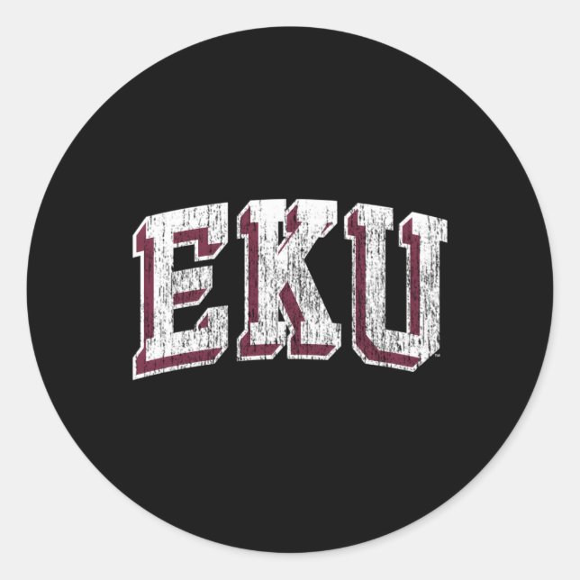 Eastern Kentucky Colonels Arch Classic Round Sticker (Front)