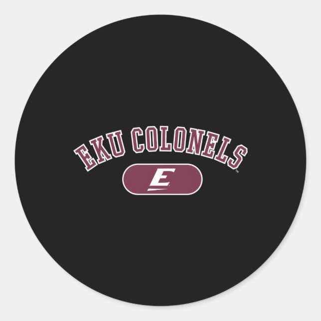 Eastern Kentucky Colonels Varsity Classic Round Sticker (Front)