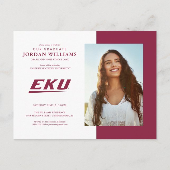 Eastern Kentucky University | EKU Announcement Postcard (Front)