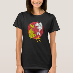 Eastern Koi Pisces Yin Yang Chinese Kanji Serenity T-Shirt