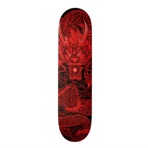 Eastern Ninja Dragon Red Element Custom Pro Deck Skateboard