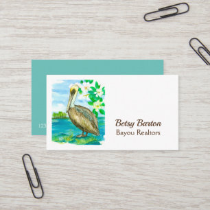 Eastern Pelican Bayou Southern Waterfowl Bird Business Card