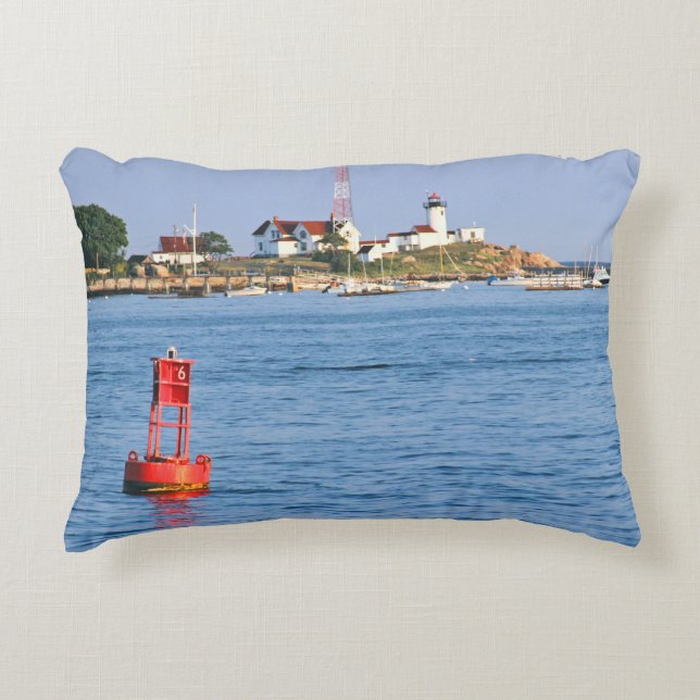 Eastern Point Lighthouse MA Accent Pillow (Front)