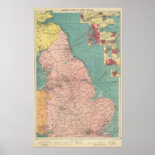 Eastern ports of Great Britian Poster