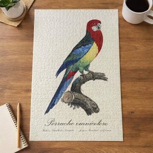 Eastern rosella or Platycercus eximius parakeet Jigsaw Puzzle