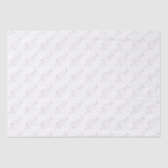 Eastern School Whiting Fish in Soft Pink and White Tissue Paper (Front)