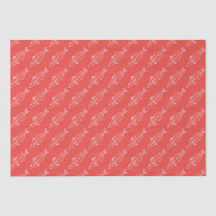 Eastern School Whiting Fish in Soft Pink on Red Tissue Paper