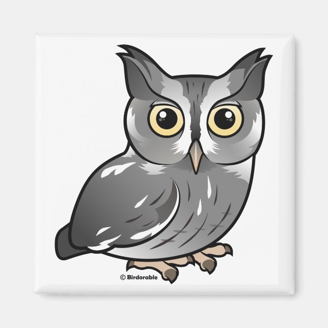 Eastern Screech Owl (Grey Phase) Magnet (Front)