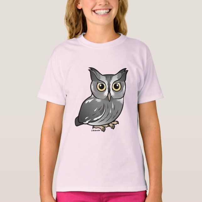 Eastern Screech Owl (Grey Phase) T-Shirt (Front)