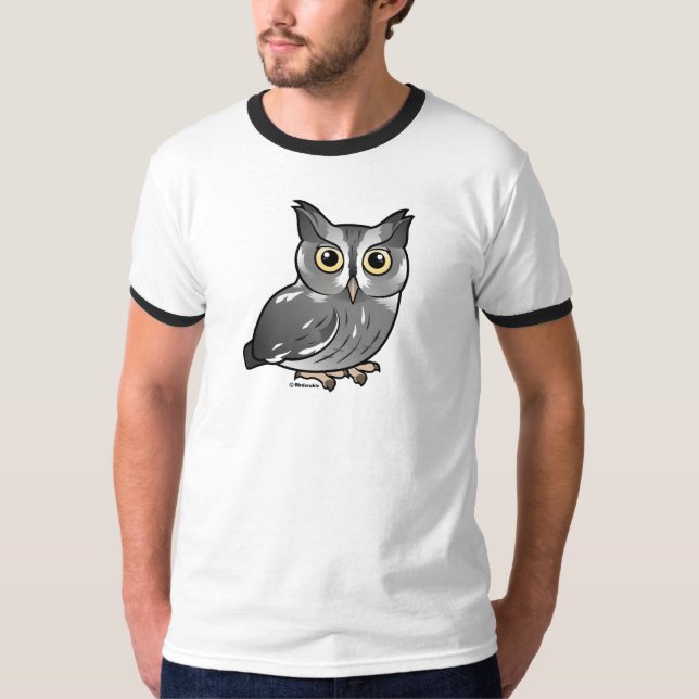 Eastern Screech Owl (Grey Phase) T-Shirt (Front)